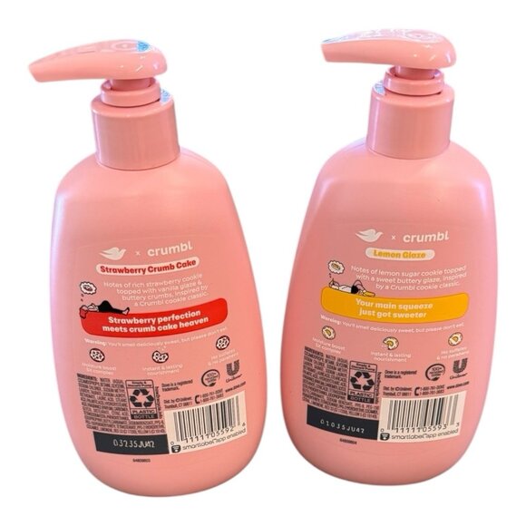 (2) Dove x Crumbl Hand Soaps 12oz Limited Edition ~1  Lemon and 1 Strawberry  EA - Picture 2 of 4